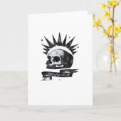 Misfit Skull Creative CharacteFolded Greeting Card Kaart (Gele Bloem)