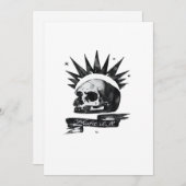 Misfit Skull Creative Character AFlat Holiday Card Feestdagenkaart (Voorkant / Achterkant)