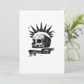 Misfit Skull Creative Character AFlat Holiday Card Feestdagenkaart (Staand voorkant)