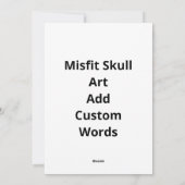 Misfit Skull Creative Character AFlat Holiday Card Feestdagenkaart (Achterkant)