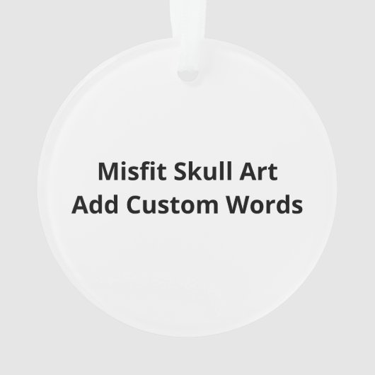 Misfit Skull Creative Character ArAcrylic Ornament (achterkant)
