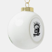 Misfit Skull Creative Character Art Style  Keramische Bal Ornament (Links)