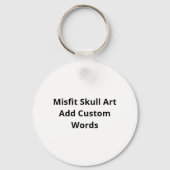 Misfit Skull Creative Character Art Style Keychain (Achterkant)