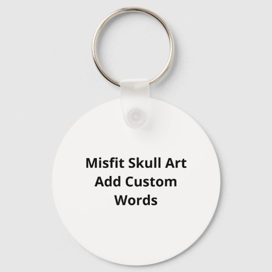 Misfit Skull Creative Character Art Style Keychain (Achterkant)