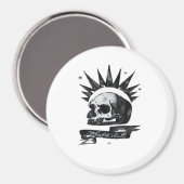 Misfit Skull Creative Character Art Style  Magneet (Voorkant / Achterkant)