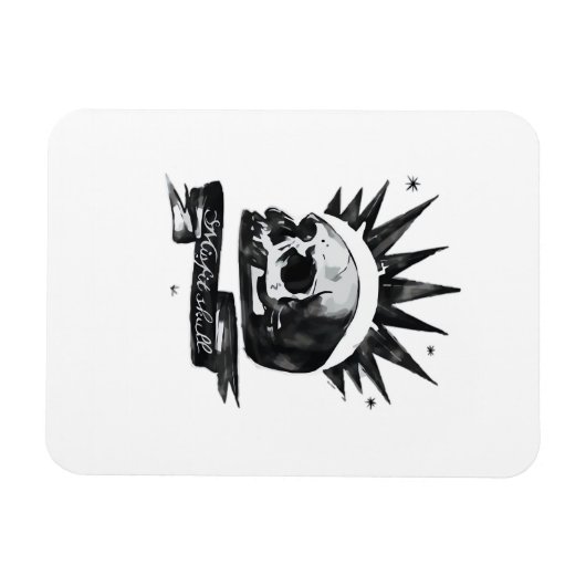 Misfit Skull Creative Character Art Style  Magneet (Horizontaal)