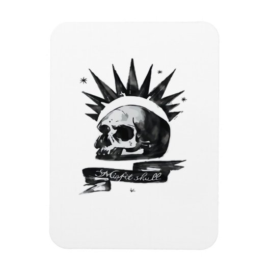 Misfit Skull Creative Character Art Style  Magneet (Verticaal)