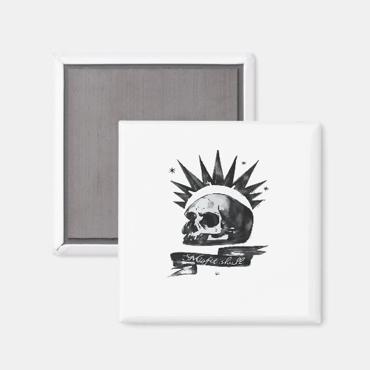 Misfit Skull Creative Character Art Style  Magneet (Voorkant / Achterkant)