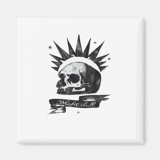 Misfit Skull Creative Character Art Style  Magneet (Voorkant)