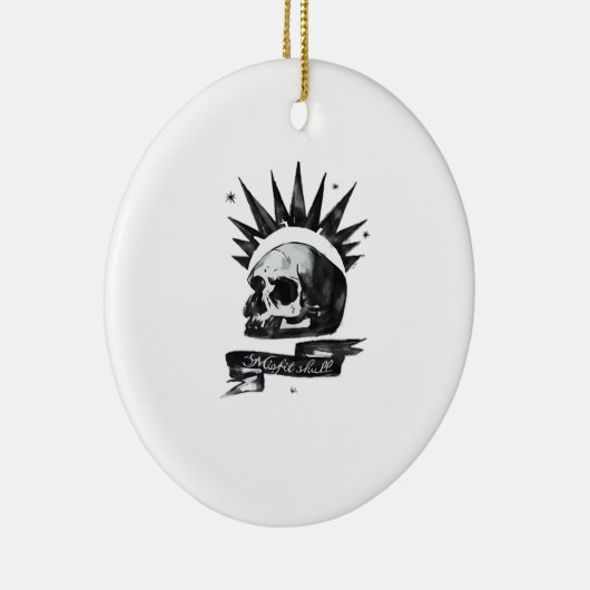 Misfit Skull Creative Character Art Style Ornament (Rechts)