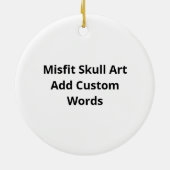 Misfit Skull Creative Character Art Style Ornament (Achterkant)