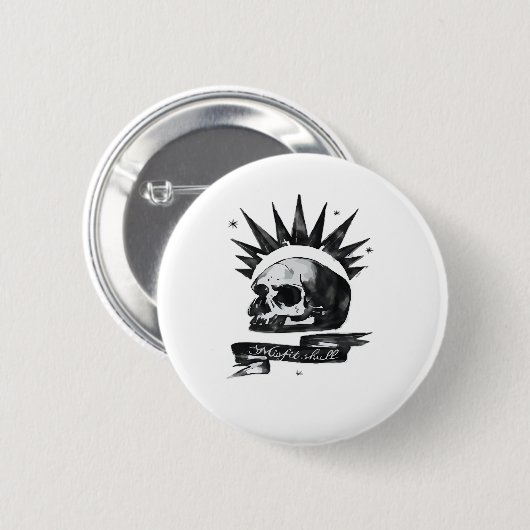 Misfit Skull Creative Character Art Style Ronde Button 5,7 Cm (Voorkant /achterkant)