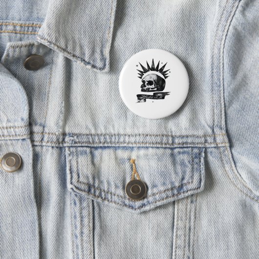 Misfit Skull Creative Character Art Style Ronde Button 5,7 Cm (In situ)