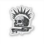 Misfit Skull Creative Character Art Style  Sticker (Voorkant)