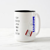 Misfits Mok, 11oz/15oz Tweekleurige Koffiemok (Voorkant rechts)