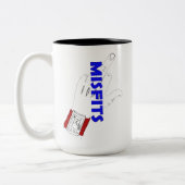 Misfits Mok, 11oz/15oz Tweekleurige Koffiemok (Links)