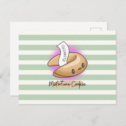 Misfortuin Cookie zegt Calamity Briefkaart (Voorkant / Achterkant)