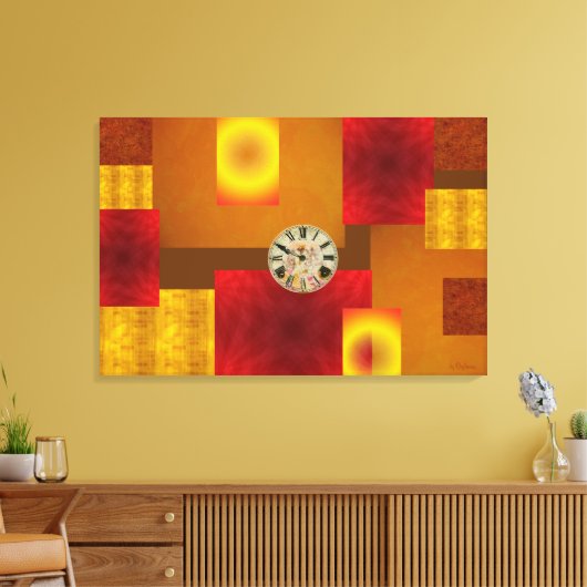 Mish Mosh Tick Tock Stretched Canvas Afdrukken (Insitu (Woonkamer))