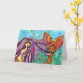 Misha de Zeemeermin Kaart (Gele Bloem)