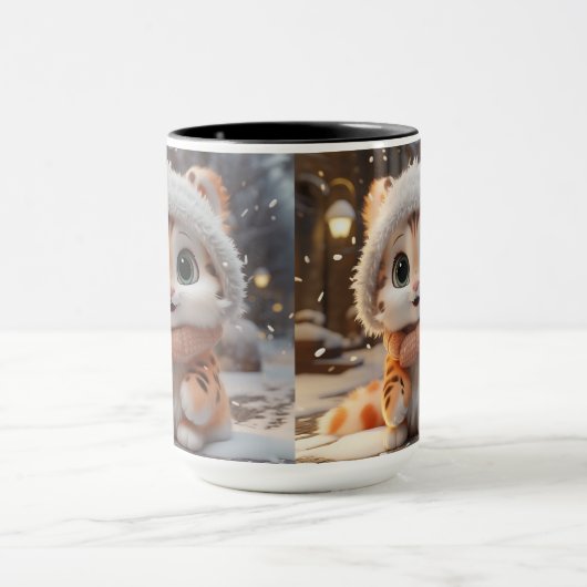 Misha - Een pluizige sneeuwluipaard Mok (Midden)