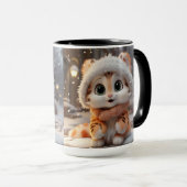 Misha - Een pluizige sneeuwluipaard Mok (Voorkant rechts)