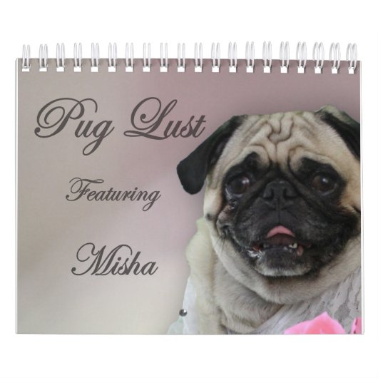 Misha voor Pug Lust Lingerie Agenda Kalender (Hoes)