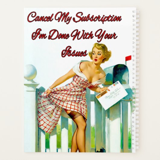 Mishap van 1950 door Gil Elvgren Planner (Achterkant)