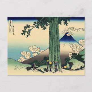 Mishima Pass in de provincie Kai (door Hokusai) Briefkaart