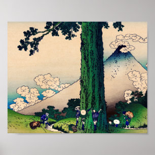Mishima Pass in de provincie Kai door Katsushika H Poster