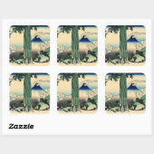 Mishima Pass in de provincie Kai Vierkante Sticker (Vel)