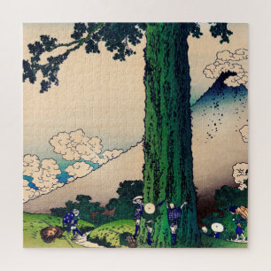 Mishima Pass in Kai Province door Katsushika Hokus Legpuzzel