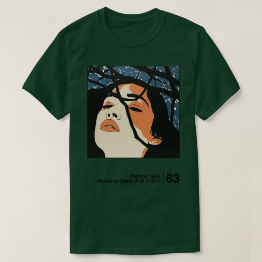 Mishima Yukio Minimaal Stijl Grafisch Kunstwerk TS T-shirt (Design voorkant)
