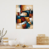 Mishin Naaimachine Abstracte Kunst voor de Naaikam Poster (Keuken)
