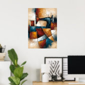 Mishin Naaimachine Abstracte Kunst voor de Naaikam Poster (Thuiskantoor)