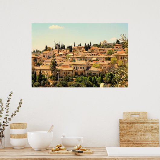 Mishkenot Shaananim in Jeruzalem Poster (Keuken)