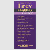 Mishloach Manos Erev Shabbos Magnetische checklist (Voorkant)