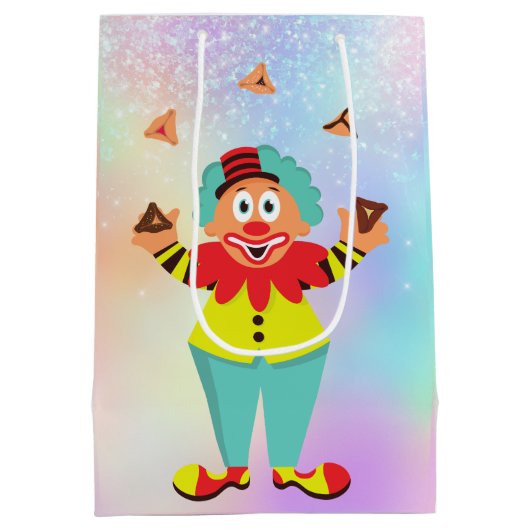 Mishloach Manot Clown Hamantash Purim Medium Cadeauzakje (Achterkant)