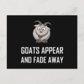 Mishoorde tekstgeiten verschijnen en verdwijnen we briefkaart (Voorkant)