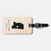 Misissippi Map Wedding Bagagelabel, Couple's Name Bagagelabel (Voorkant horizontaal)