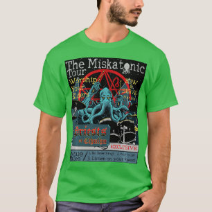 Miskatonic our Cthulhu Drummer Rock Concert Horror T-shirt