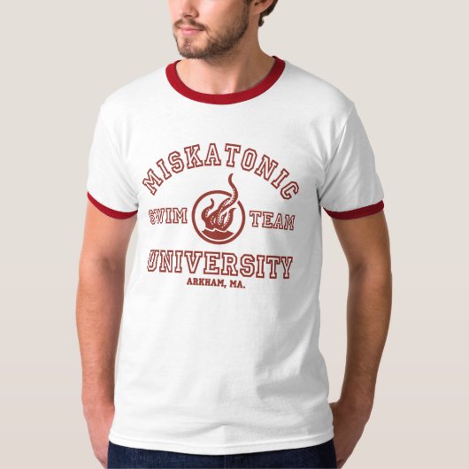 Miskatonic Swim Team Ringer T-shirt (Voorkant)