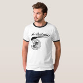 Miskatonic University Black op grijs T-shirt (Voorkant volledig)