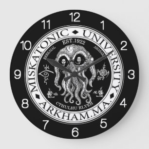Miskatonic University CTHULHU HP LOVECRAFT CLOCK Grote Klok