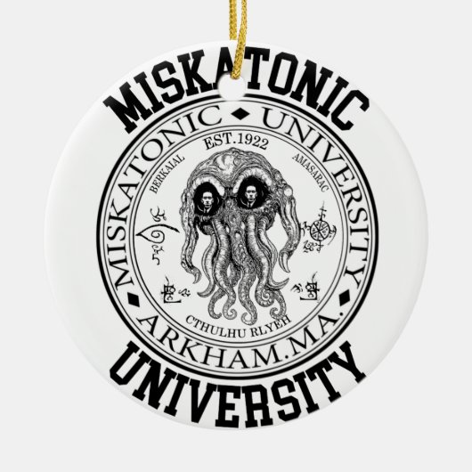 Miskatonic University CTHULHU HP LOVECRAFT Keramisch Ornament (Voorkant)