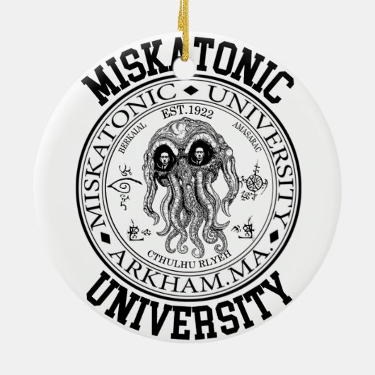 Miskatonic University CTHULHU HP LOVECRAFT Keramisch Ornament (Achterkant)