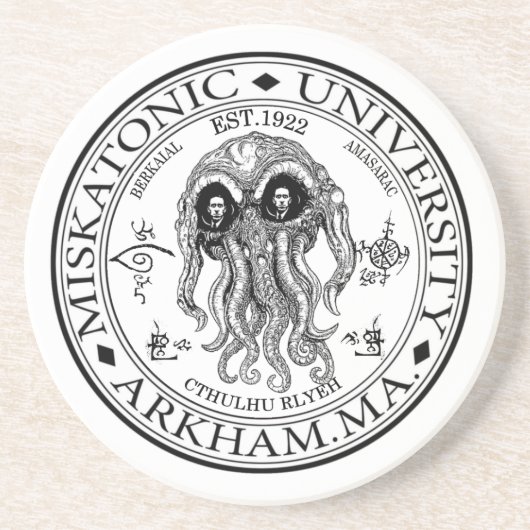 Miskatonic University CTHULHU HP LOVECRAFT Zandsteen Onderzetter (Voorkant)
