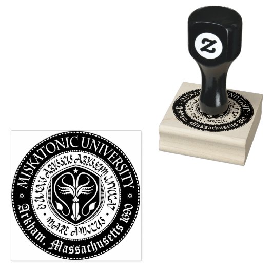 Miskatonic University Great Seal - Kraken Stamp Rubberstempel (Gestempeld)
