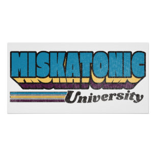 Miskatonic University Retro Label Perfect Poster