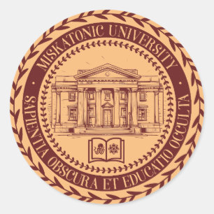 Miskatonic University Seal Ronde Sticker