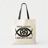 MISKATONISCH BIBLIOTHEEKPERSONEEL TOTE BAG (Voorkant)